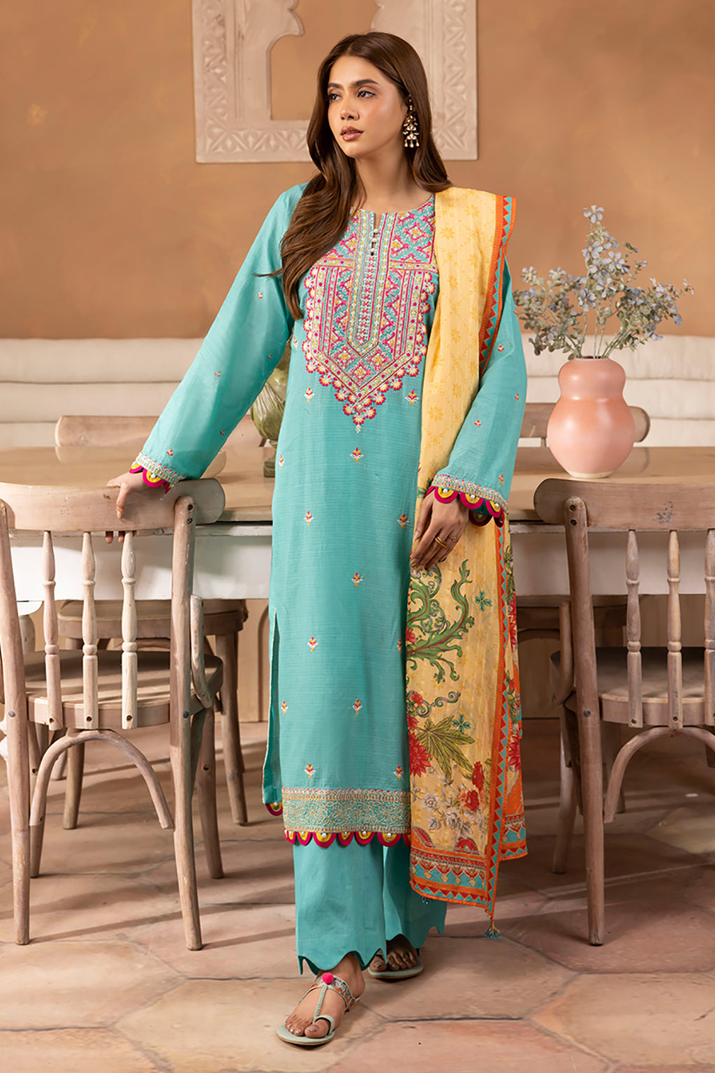 Embroidered Shirt Shalwar Dupatta - 1146