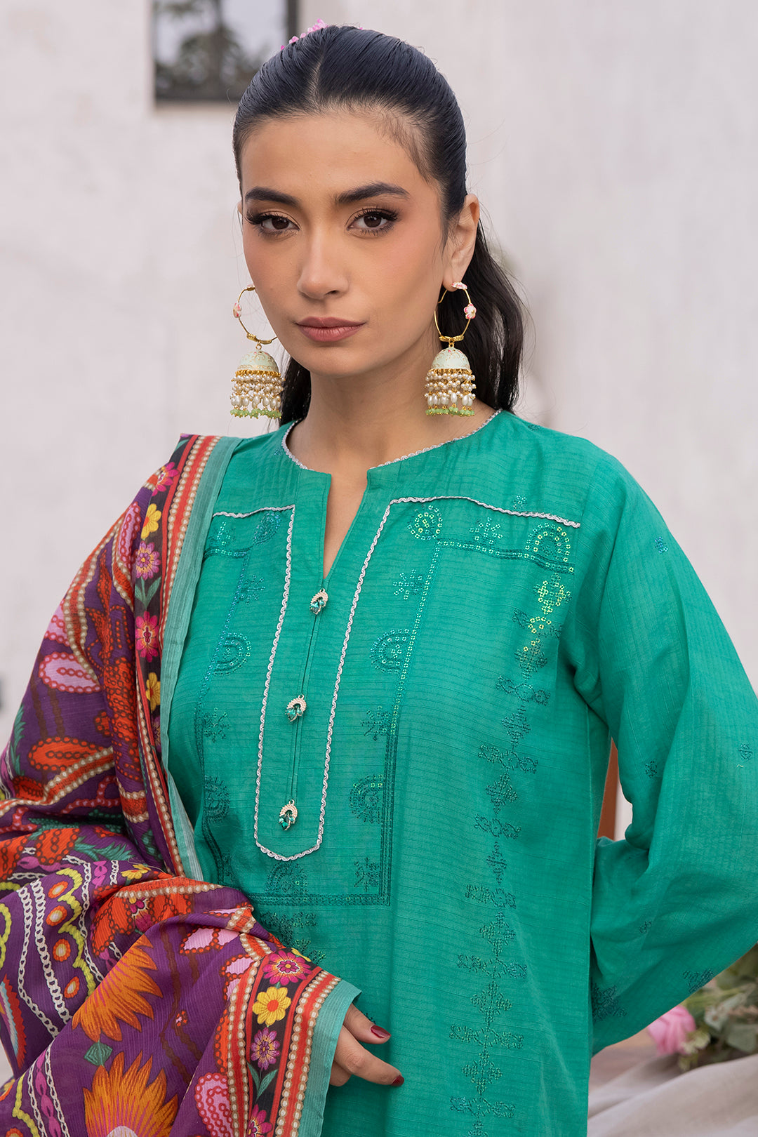 Embroidered Shirt Shalwar Dupatta - 1148