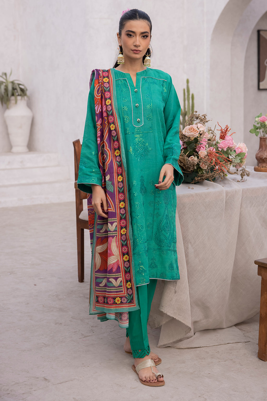 Embroidered Shirt Shalwar Dupatta - 1148