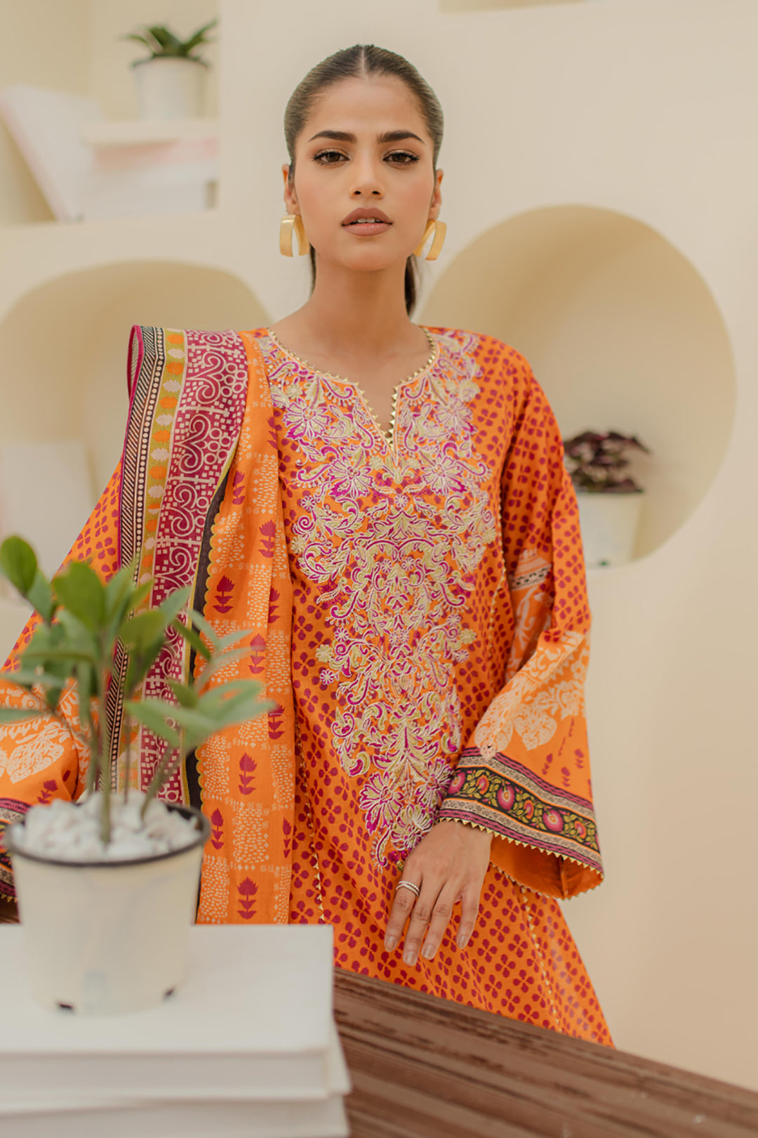 Embroidered Shirt Shalwar Dupatta - 1245