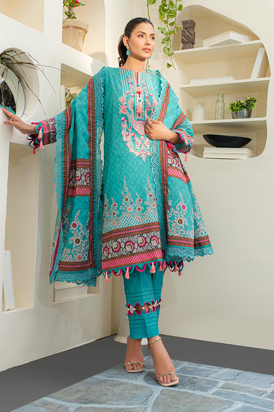 Embroidered Shirt Shalwar Dupatta - 1249