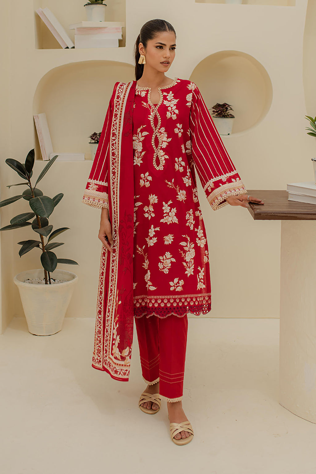 Embroidered Shirt Shalwar Dupatta - 1250
