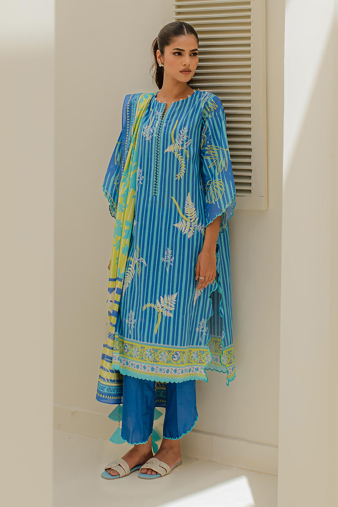 Embroidered Shirt Shalwar Dupatta - 1251