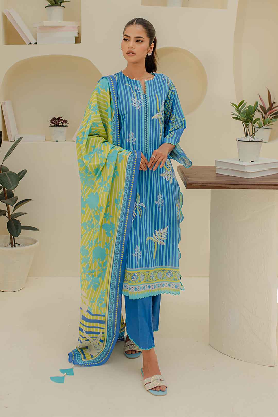 Embroidered Shirt Shalwar Dupatta - 1251