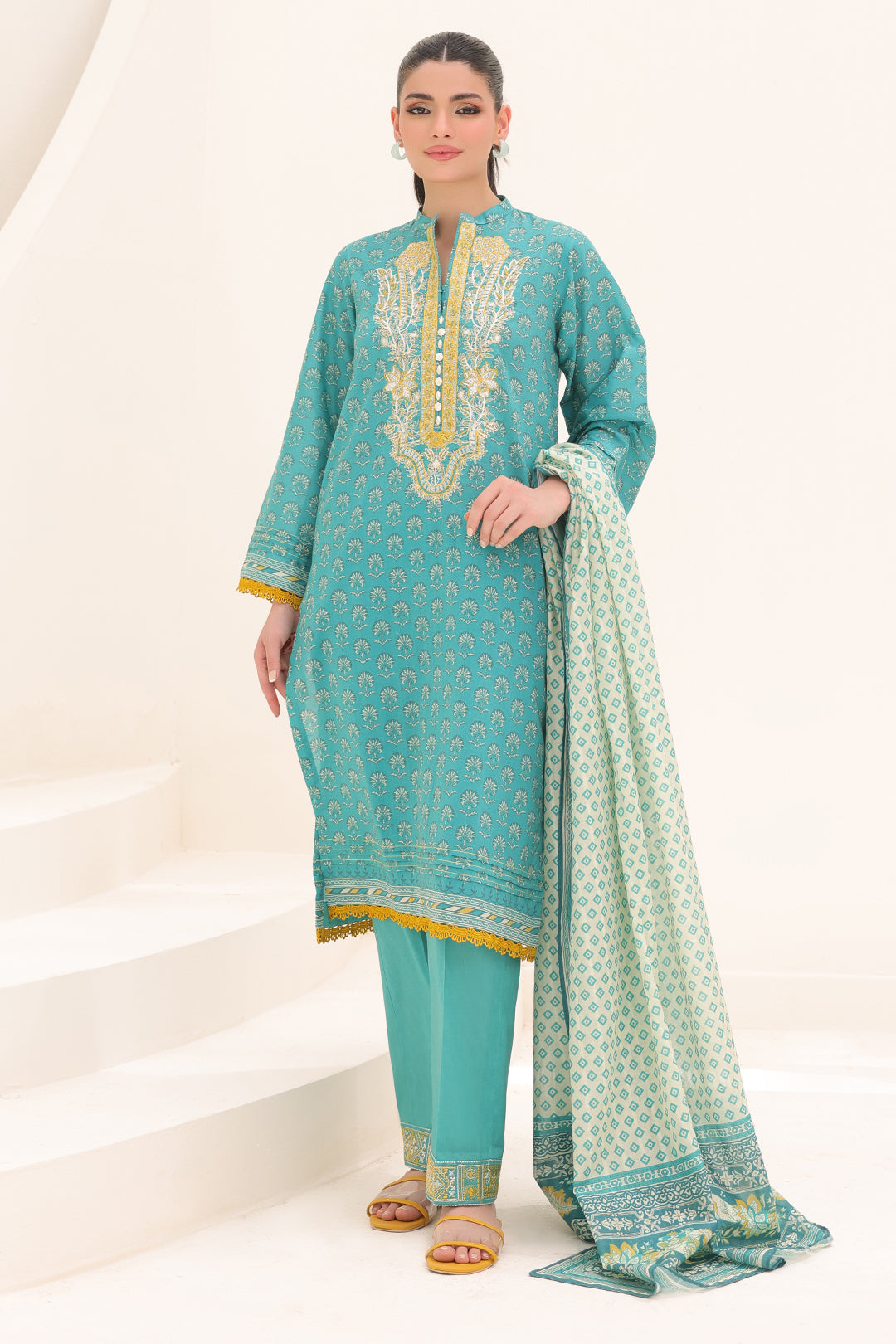 Embroidered Shirt Shalwar Dupatta - 1253