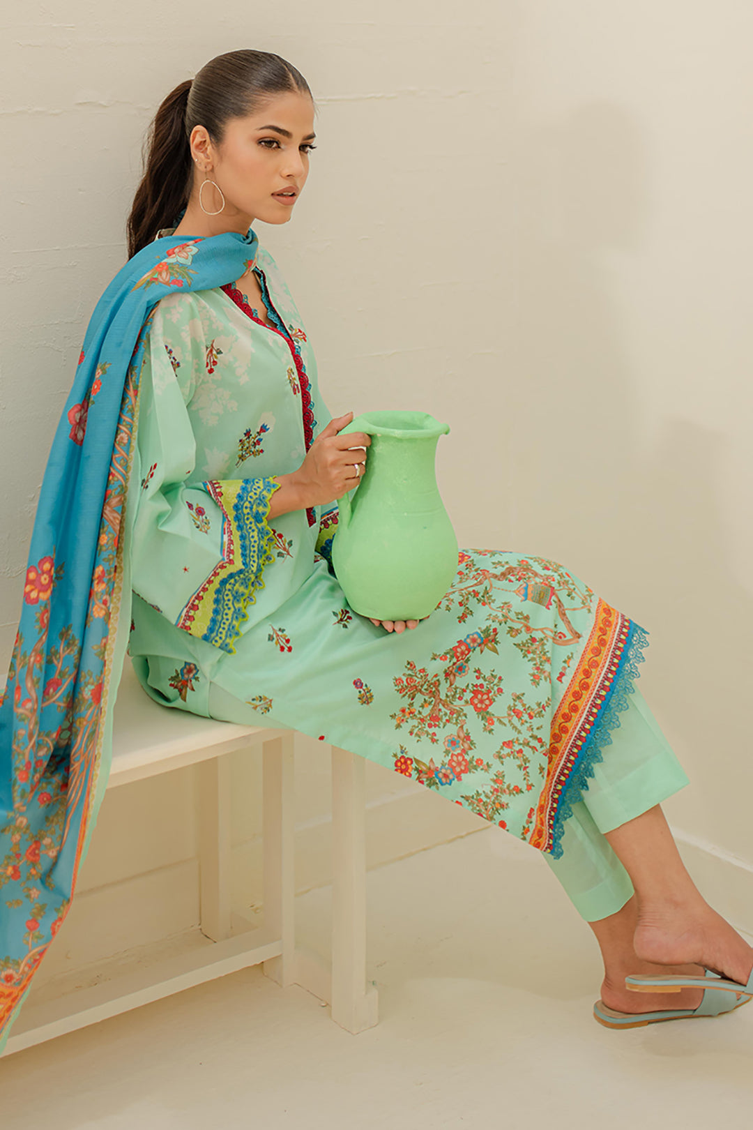 Embroidered Shirt Shalwar Dupatta - 1255