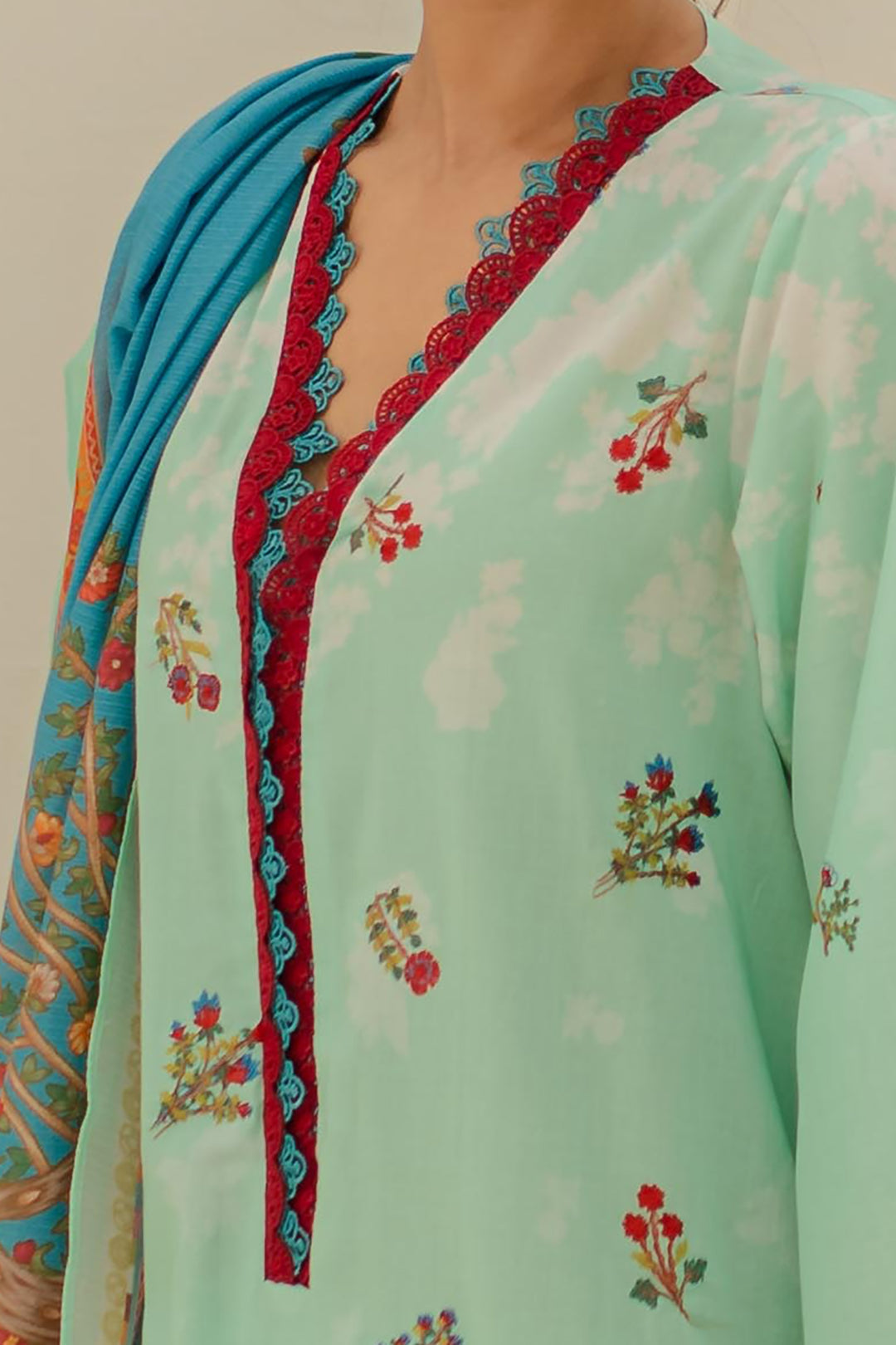 Embroidered Shirt Shalwar Dupatta - 1255