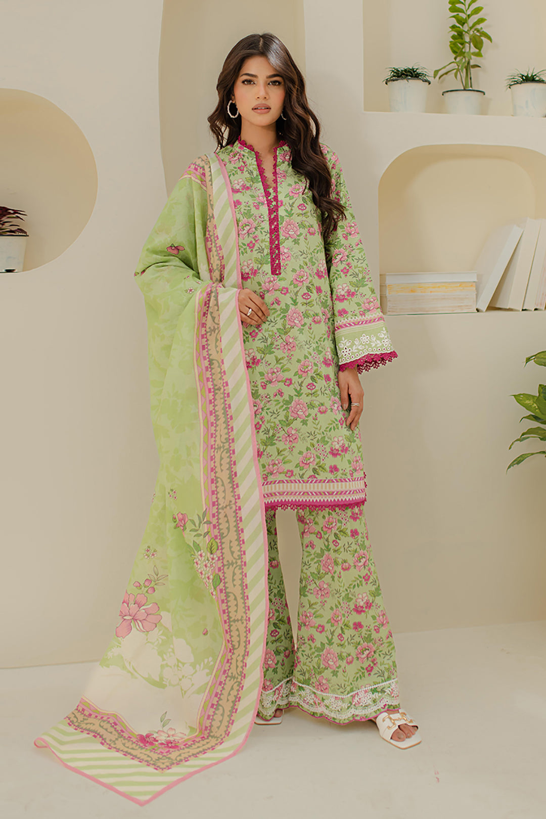 Embroidered Shirt Shalwar Dupatta - 1258