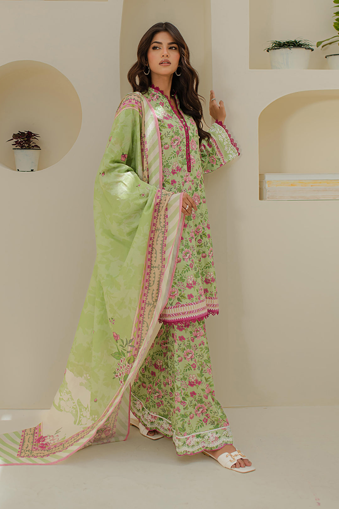 Embroidered Shirt Shalwar Dupatta - 1258