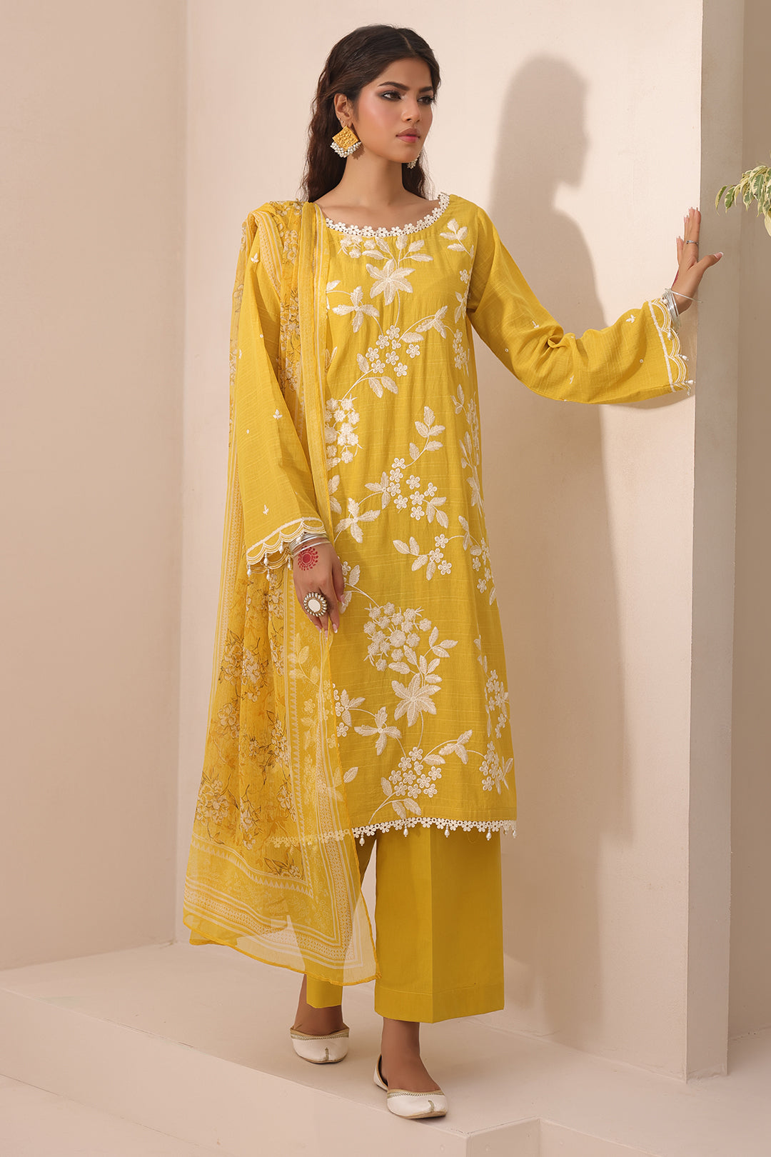 Embroidered Shirt Shalwar Dupatta - 1263