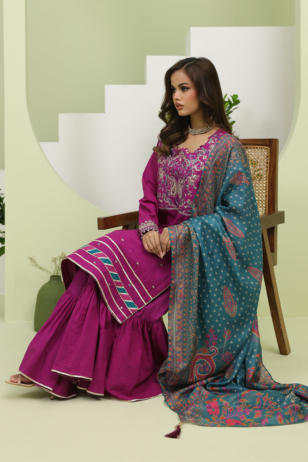 Embroidered Shirt Shalwar Dupatta - 1269