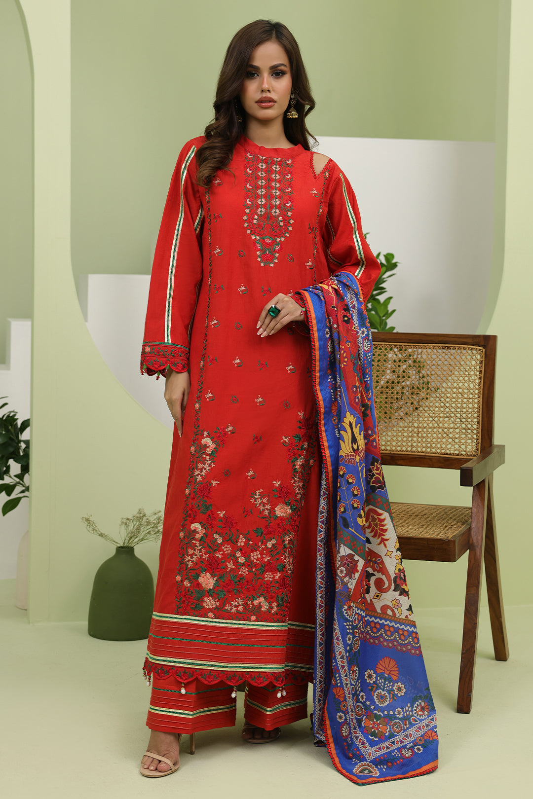 Embroidered Shirt Shalwar Dupatta - 1271