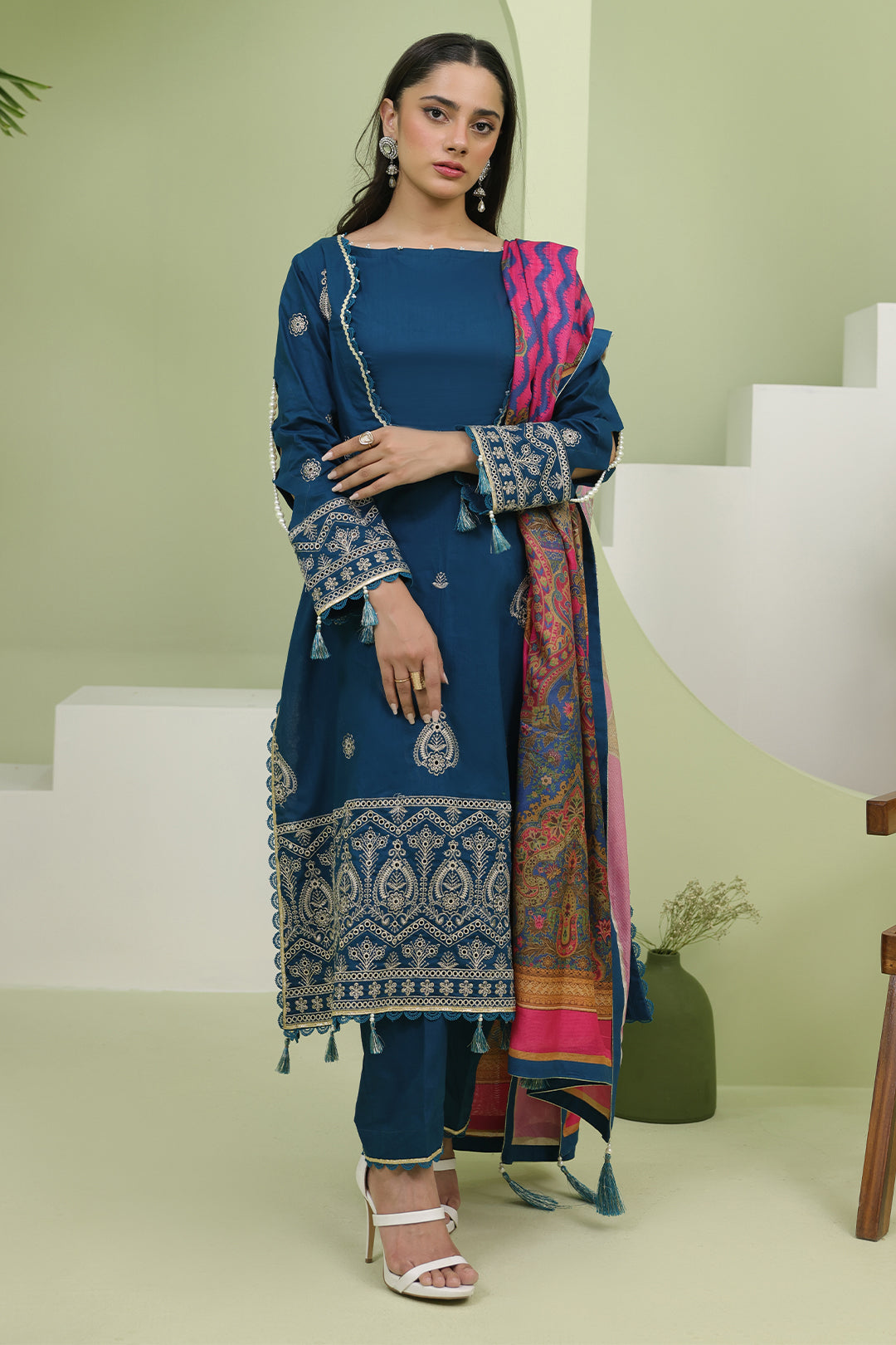 Embroidered Shirt Shalwar Dupatta - 1277