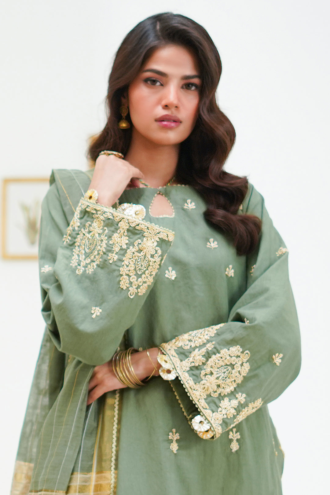 Embroidered Shirt Shalwar Dupatta - 1284