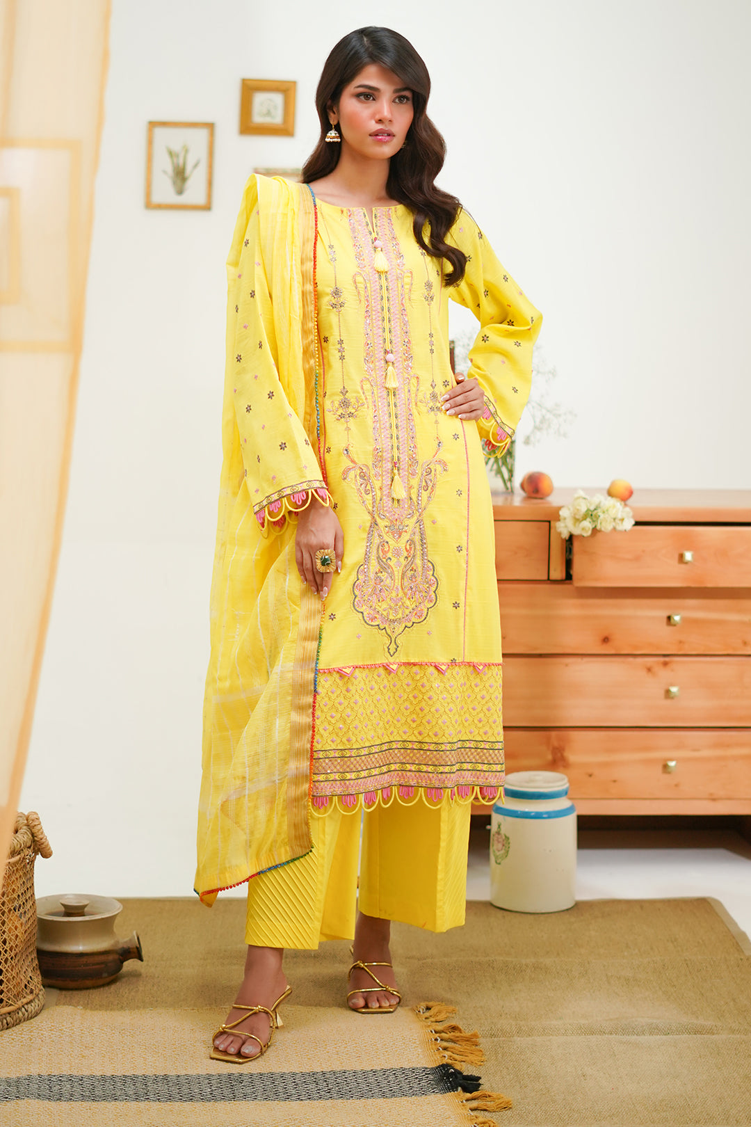 Embroidered Shirt Shalwar Dupatta - 1285