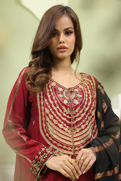 Embroidered Shirt Shalwar Dupatta - 1294