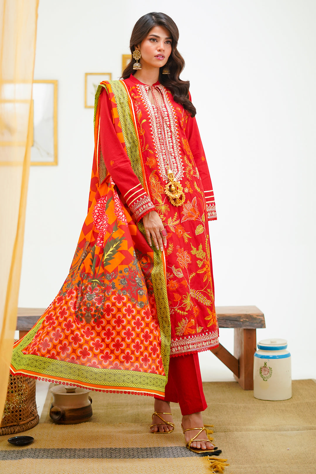 Embroidered Shirt Shalwar Dupatta - 1295