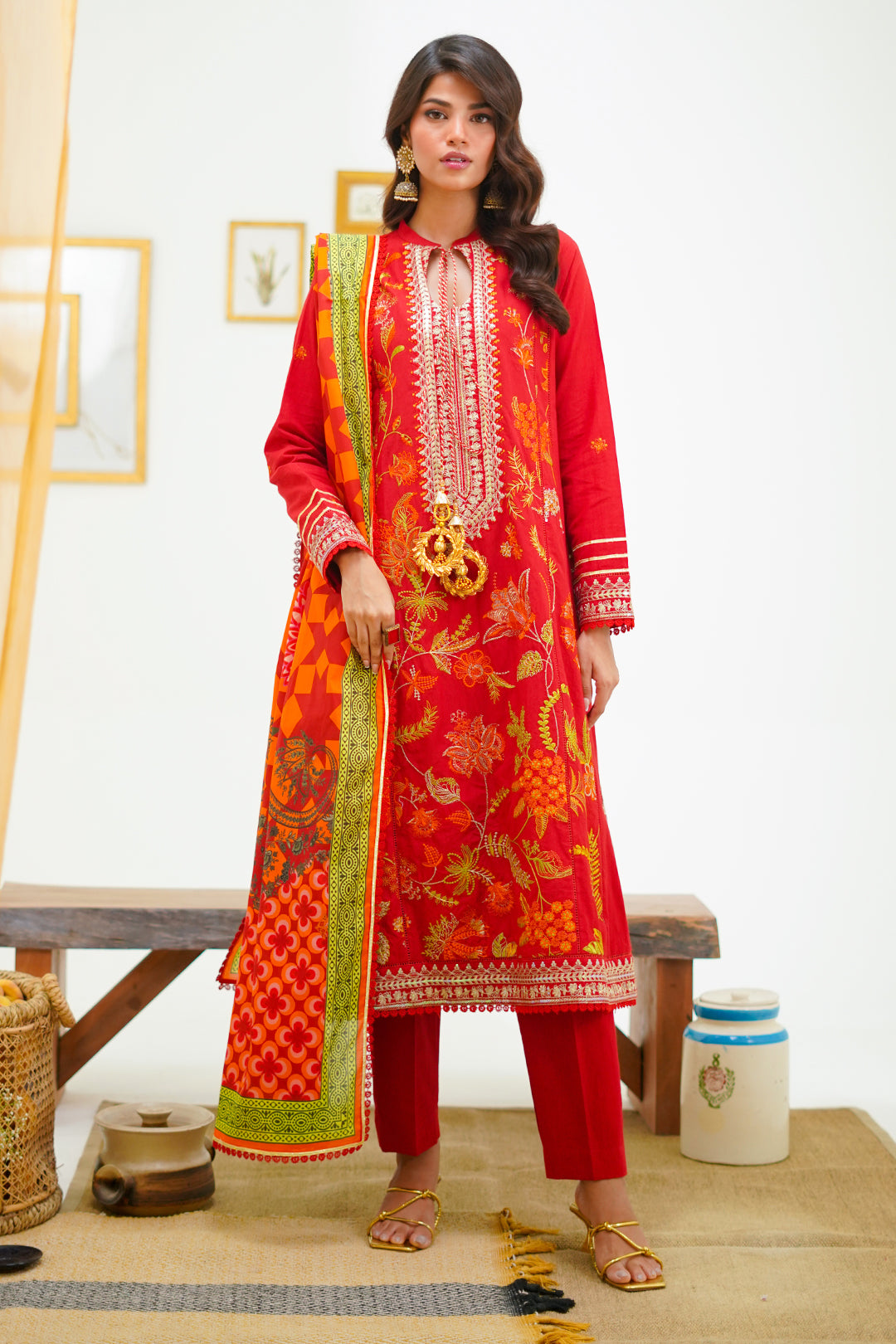 Embroidered Shirt Shalwar Dupatta - 1295