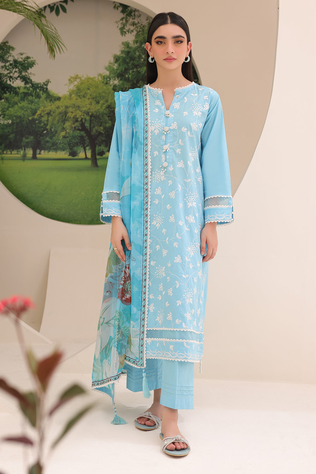 Embroidered Shirt Shalwar Dupatta - 1367