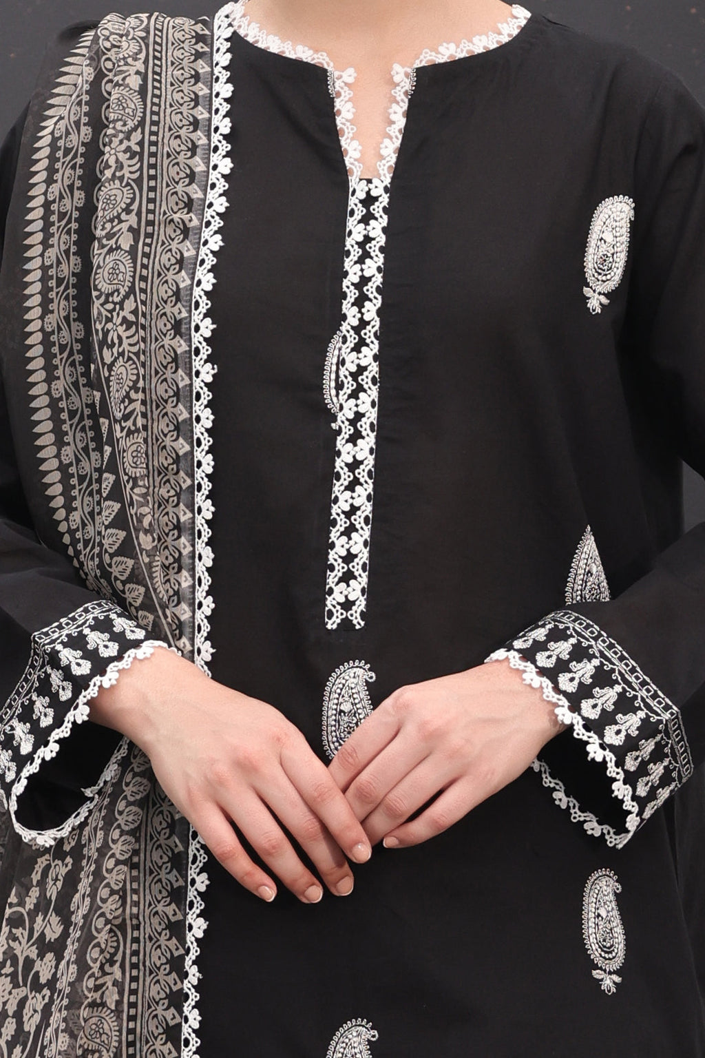 Embroidered Shirt Shalwar Dupatta - 1539