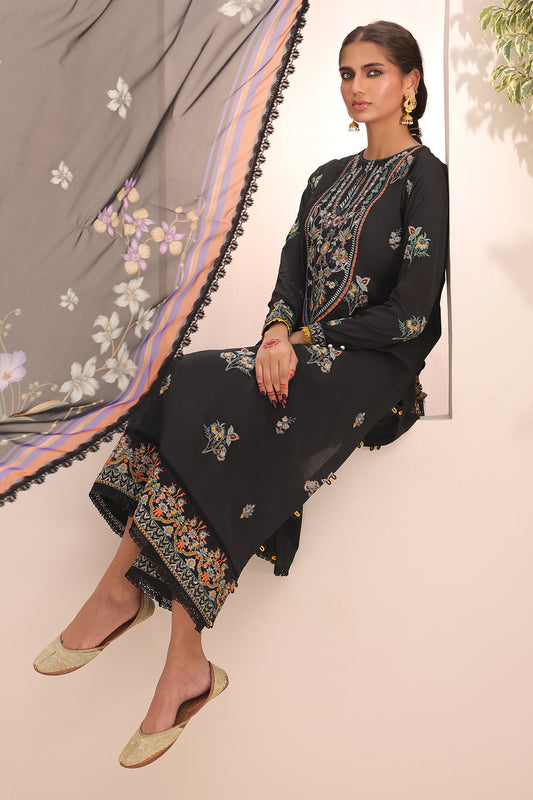 Embroidered Shirt Shalwar Dupatta - 1547