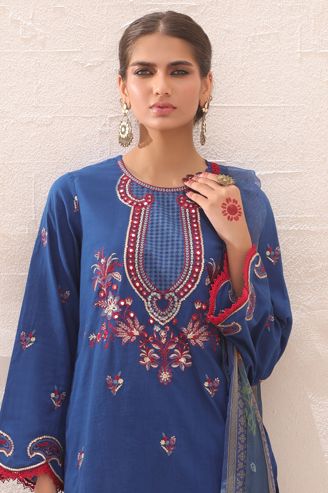 Embroidered Shirt Shalwar Dupatta - 1551