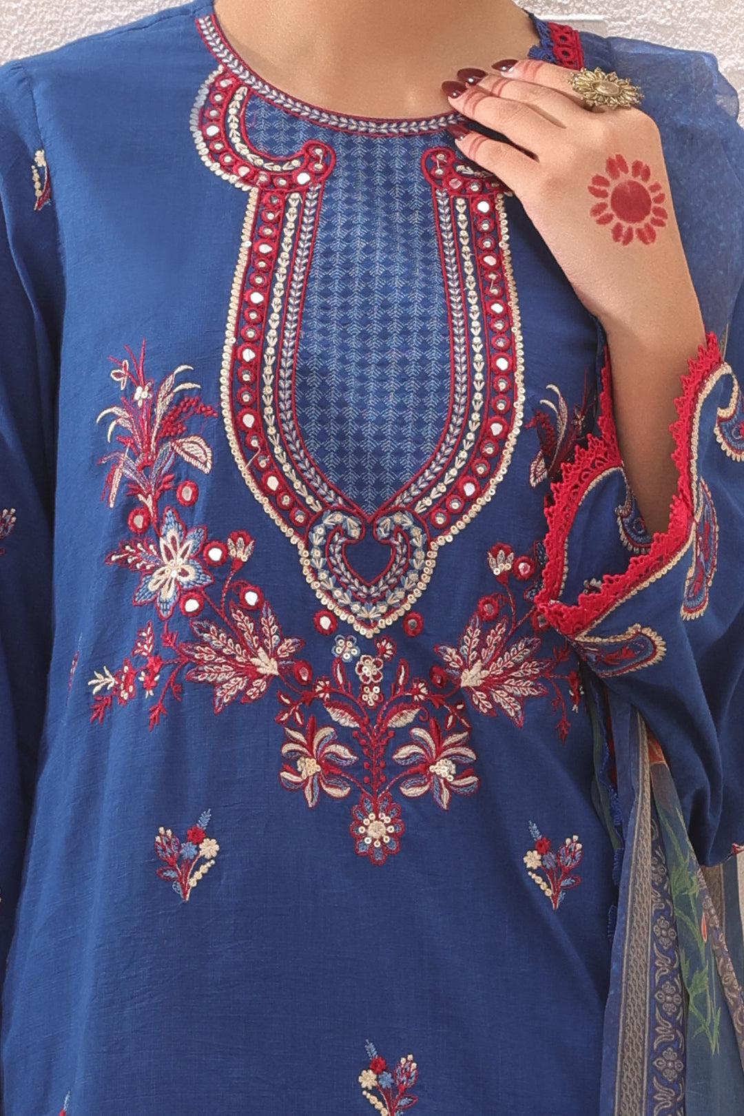 Embroidered Shirt Shalwar Dupatta - 1551