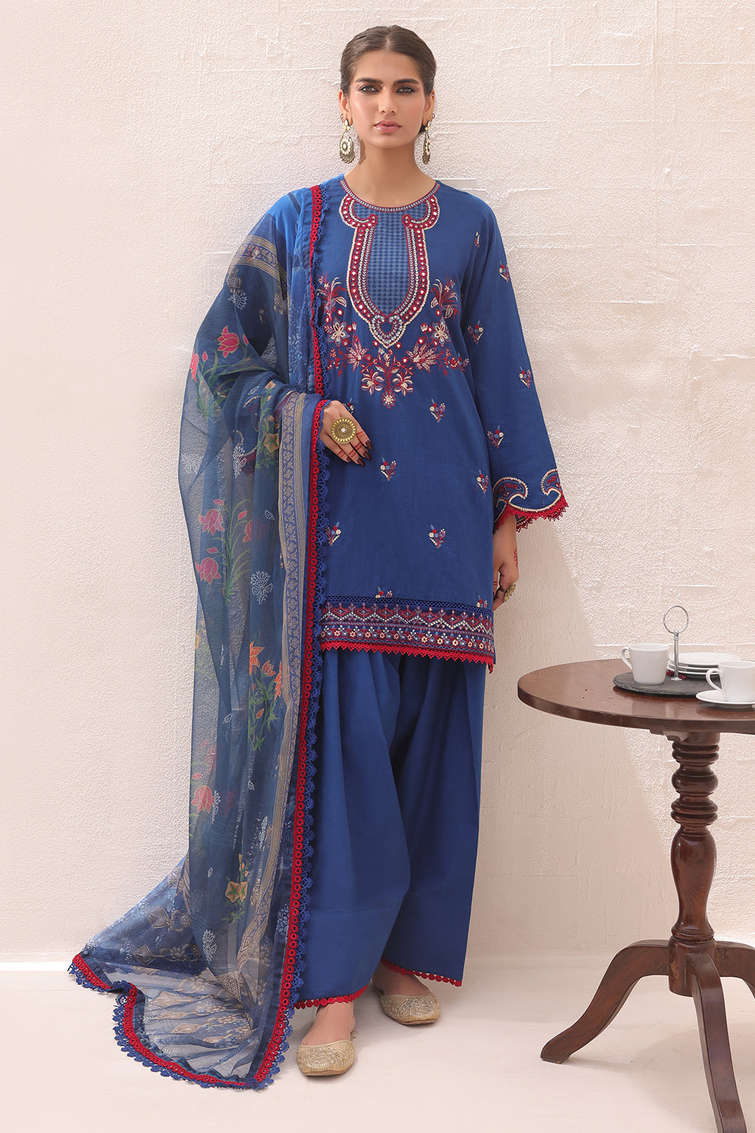 Embroidered Shirt Shalwar Dupatta - 1551