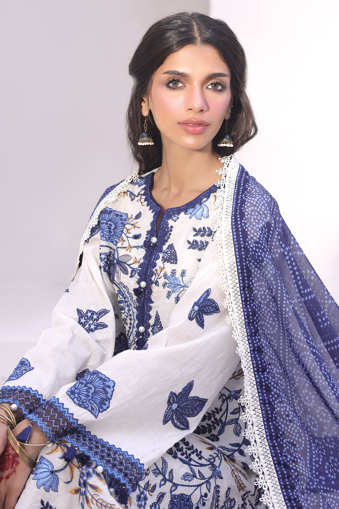 Embroidered Shirt Shalwar Dupatta - 1554