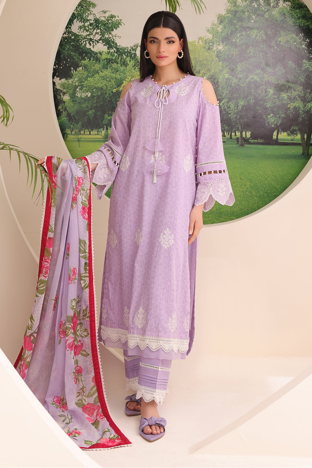 Embroidered Shirt Shalwar Dupatta - 1764