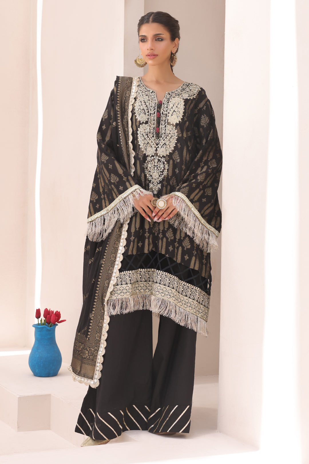 Embroidered Shirt Shalwar Dupatta - 1799