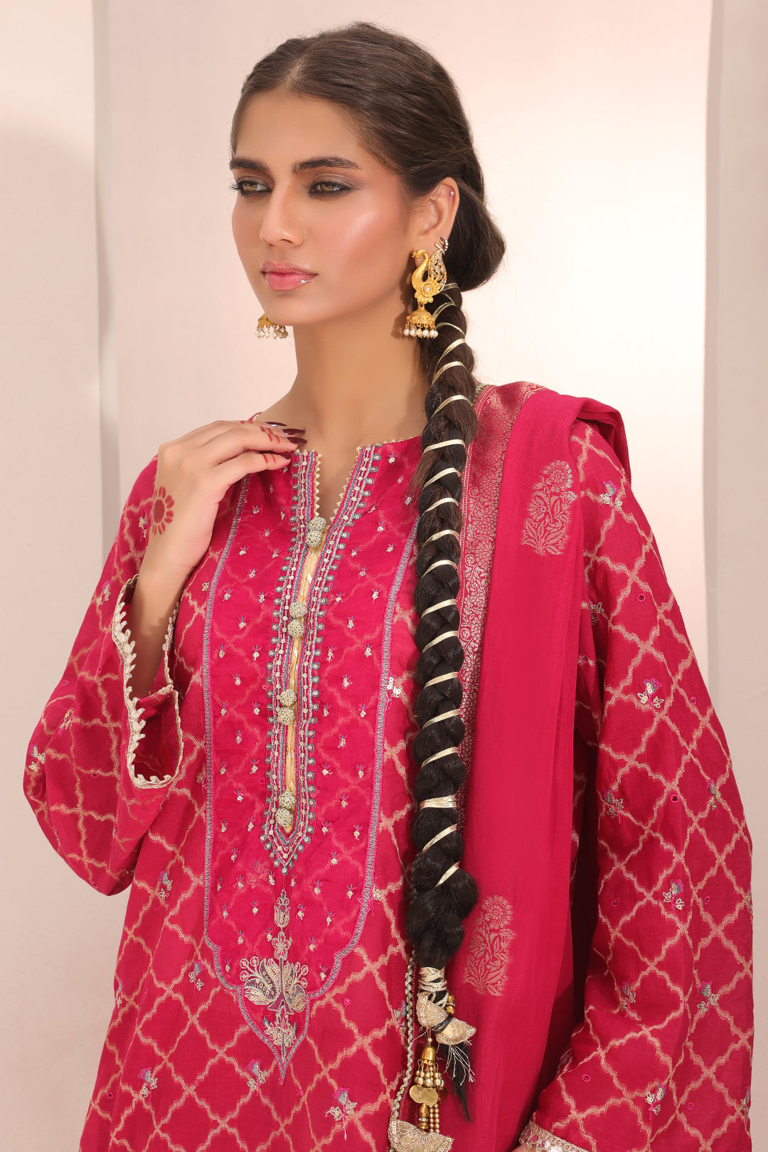 Embroidered Shirt Shalwar Dupatta - 1801