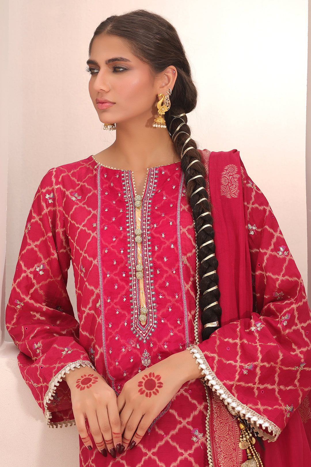 Embroidered Shirt Shalwar Dupatta - 1801