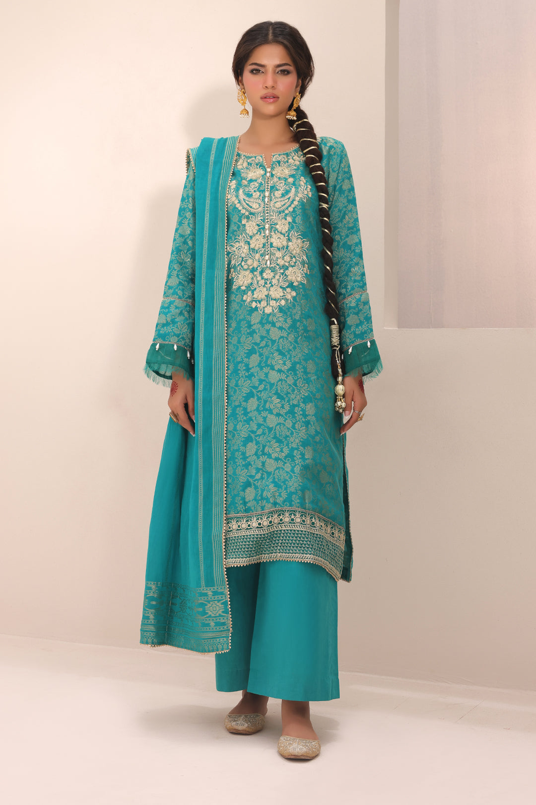 Embroidered Shirt Shalwar Dupatta - 1802