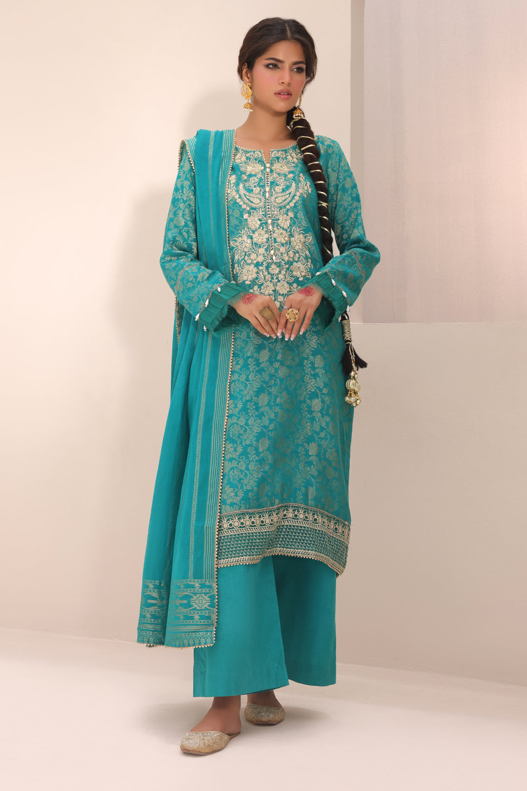 Embroidered Shirt Shalwar Dupatta - 1802