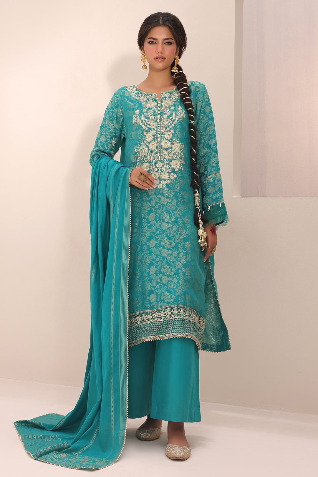 Embroidered Shirt Shalwar Dupatta - 1802