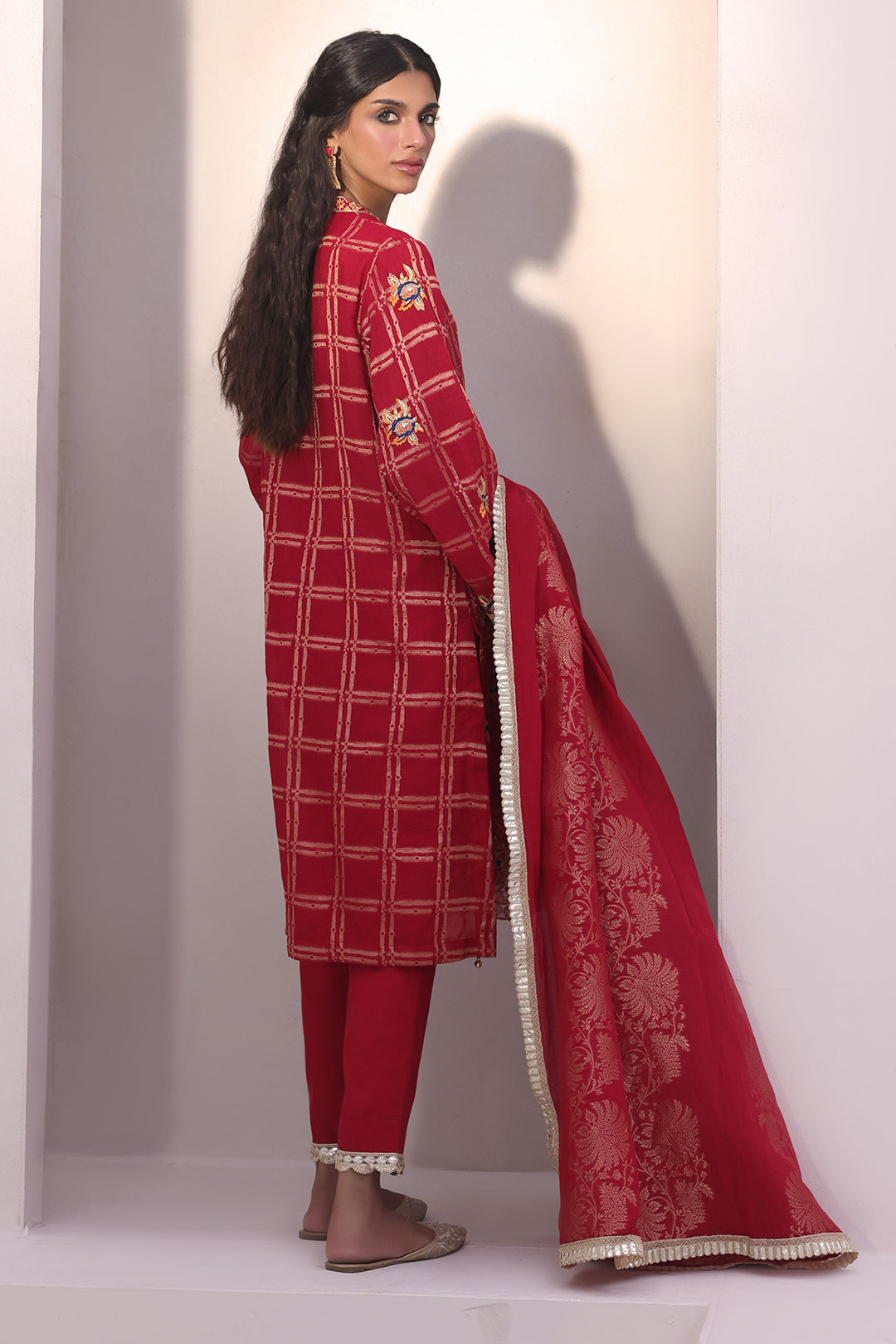 Embroidered Shirt Shalwar Dupatta - 1803