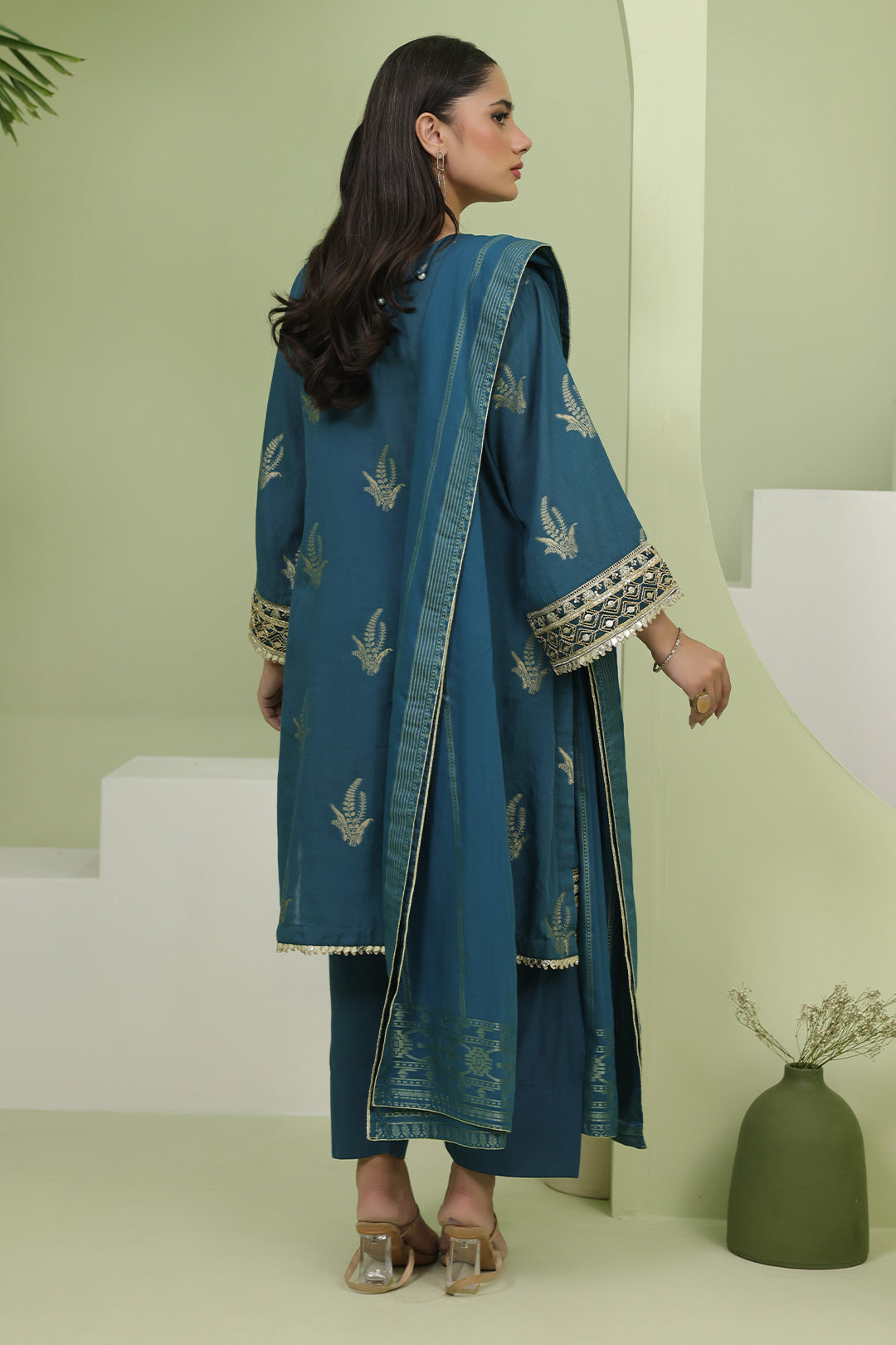 Embroidered Shirt Shalwar Dupatta - 1804