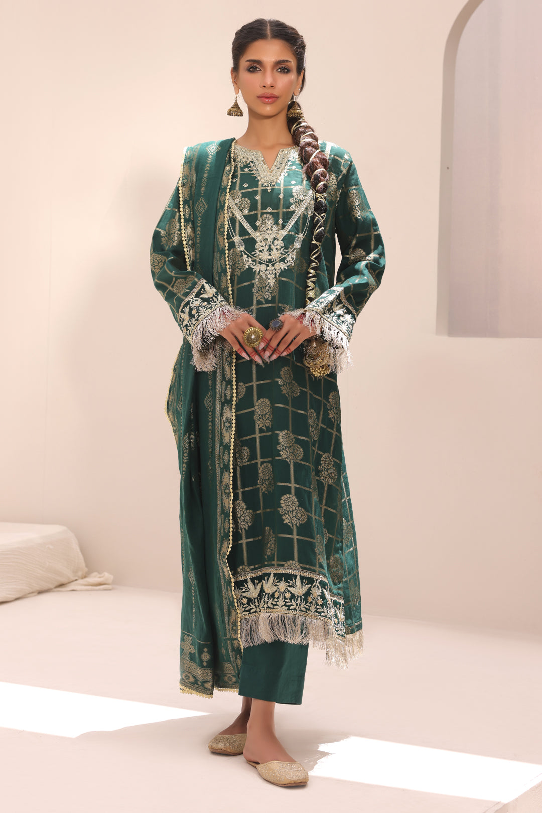 Embroidered Shirt Shalwar Dupatta - 1805