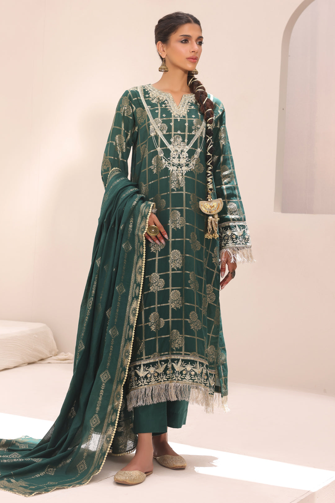 Embroidered Shirt Shalwar Dupatta - 1805