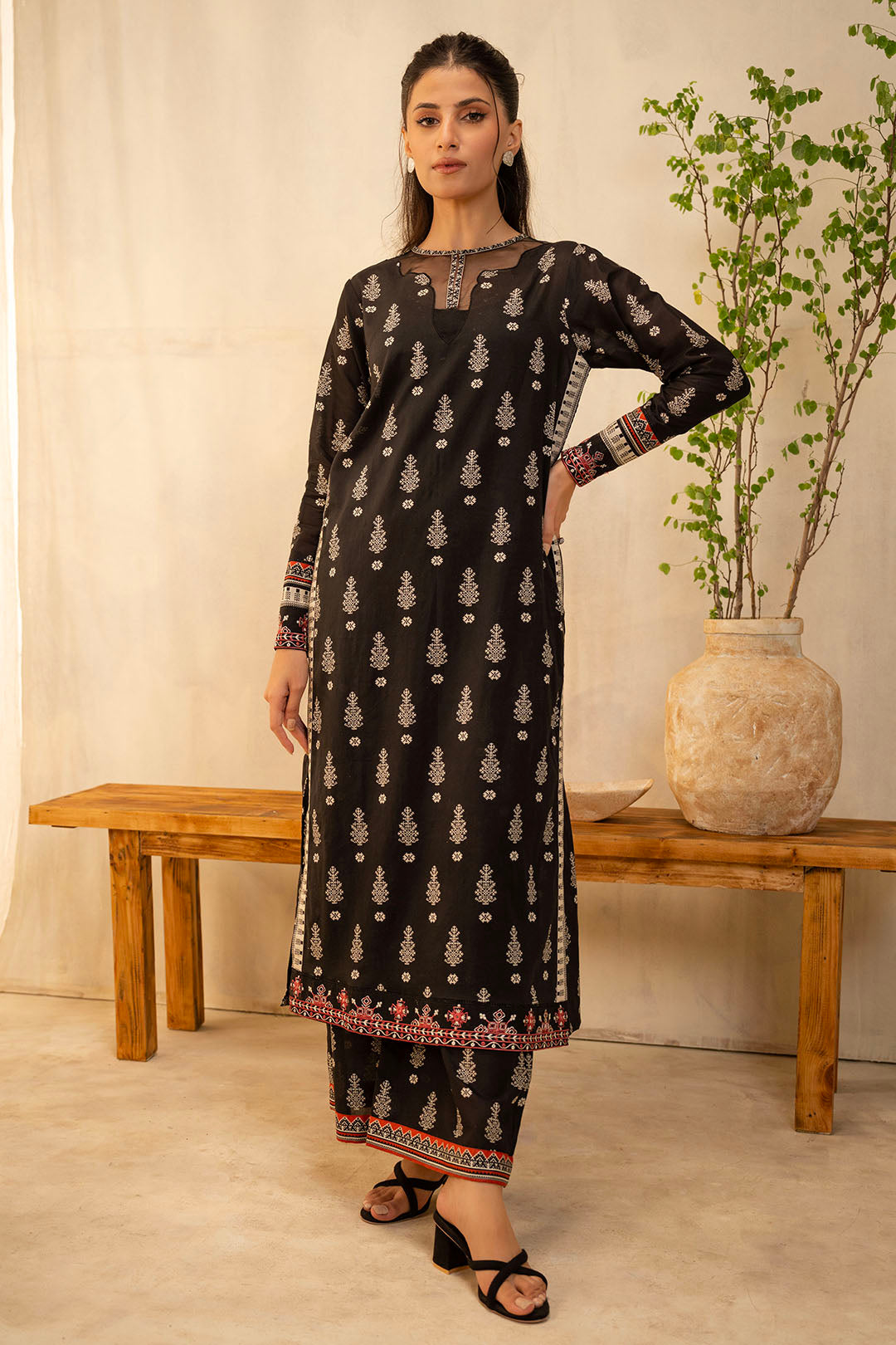 Embroidered Shirt Shalwar - 0018