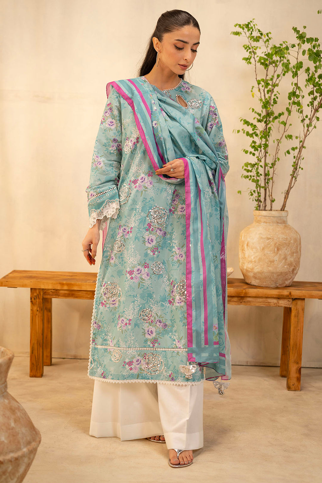 Embroidered Shirt Dupatta - 0021