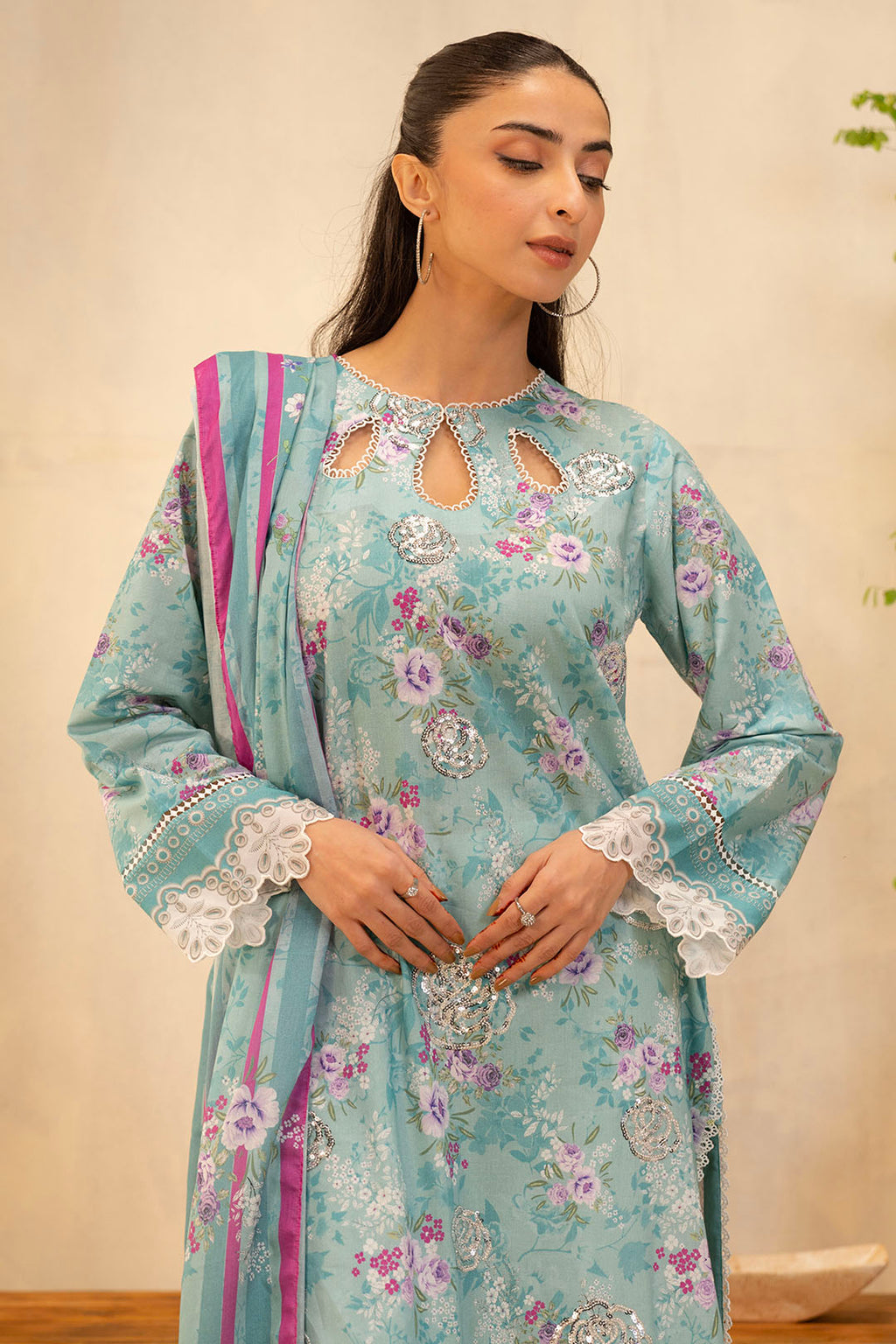 Embroidered Shirt Dupatta - 0021