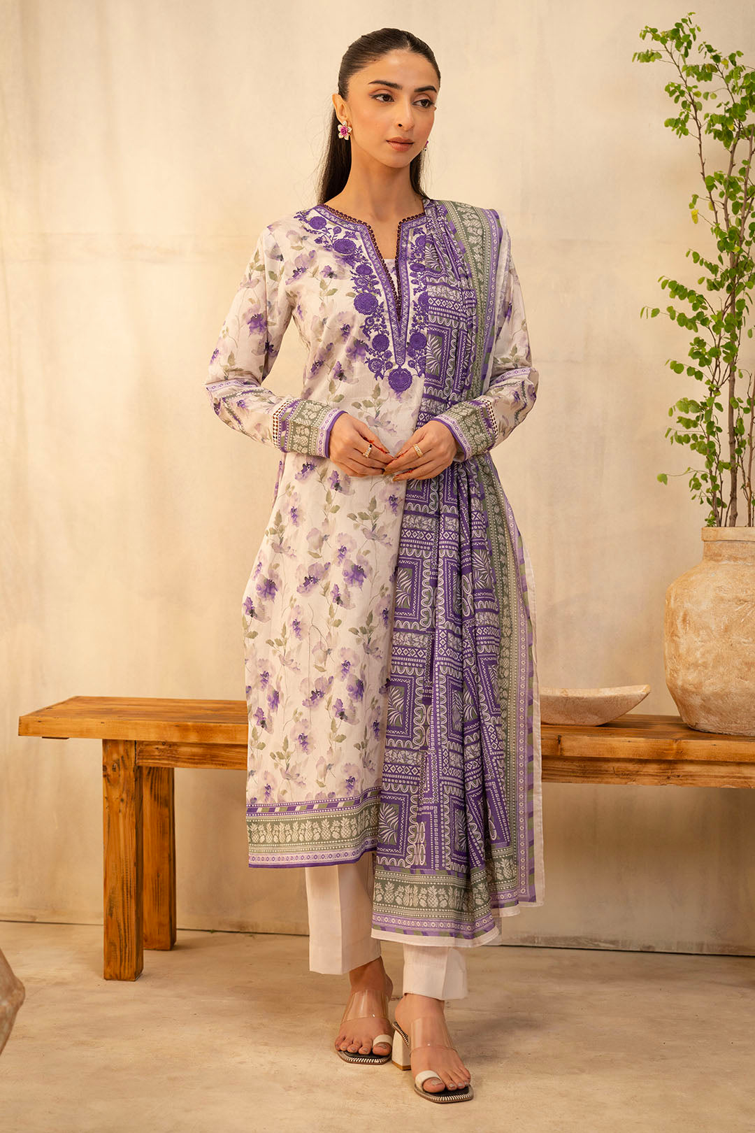 Embroidered Shirt Dupatta - 0022