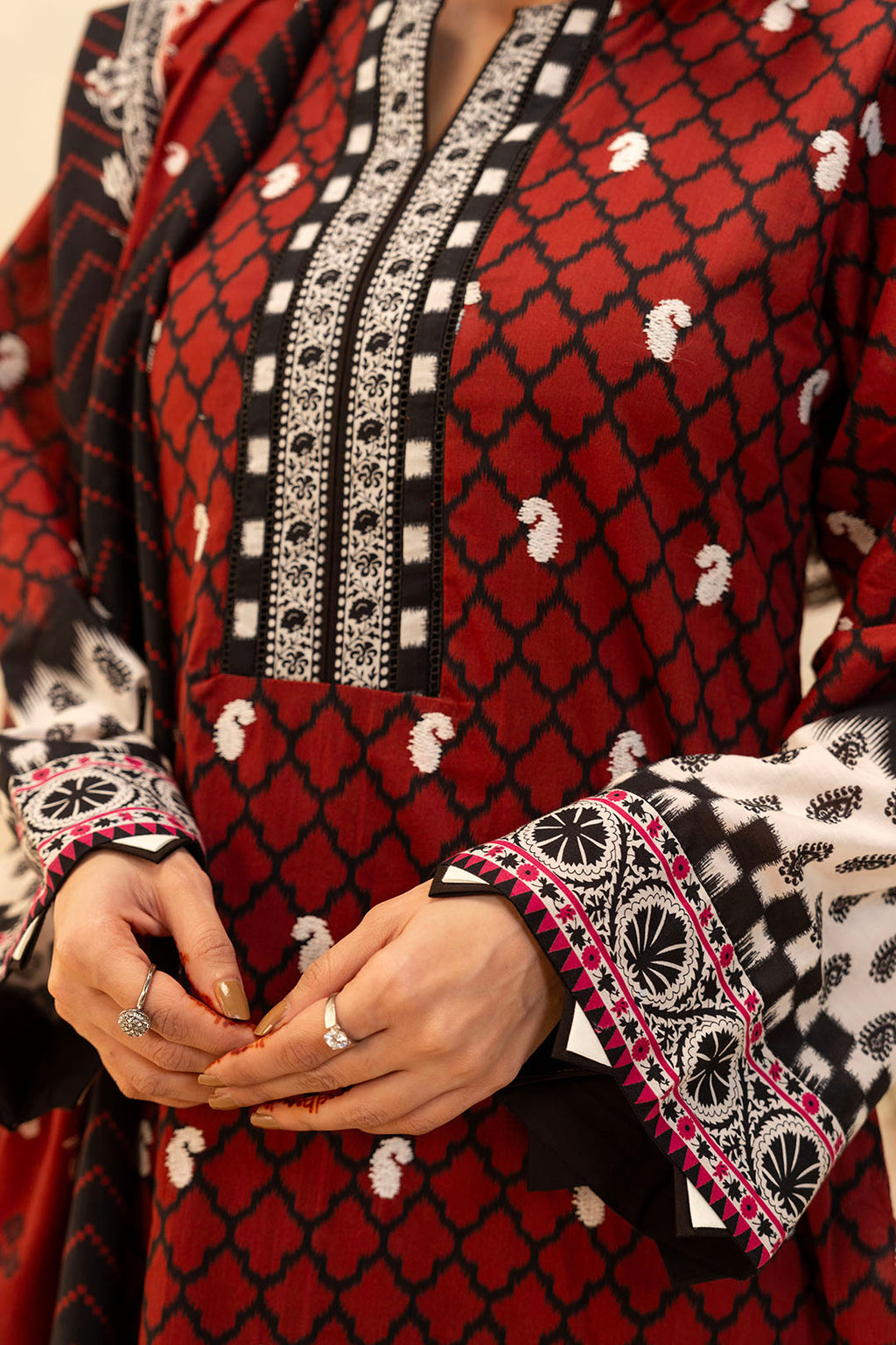 Embroidered Shirt Dupatta - 0024
