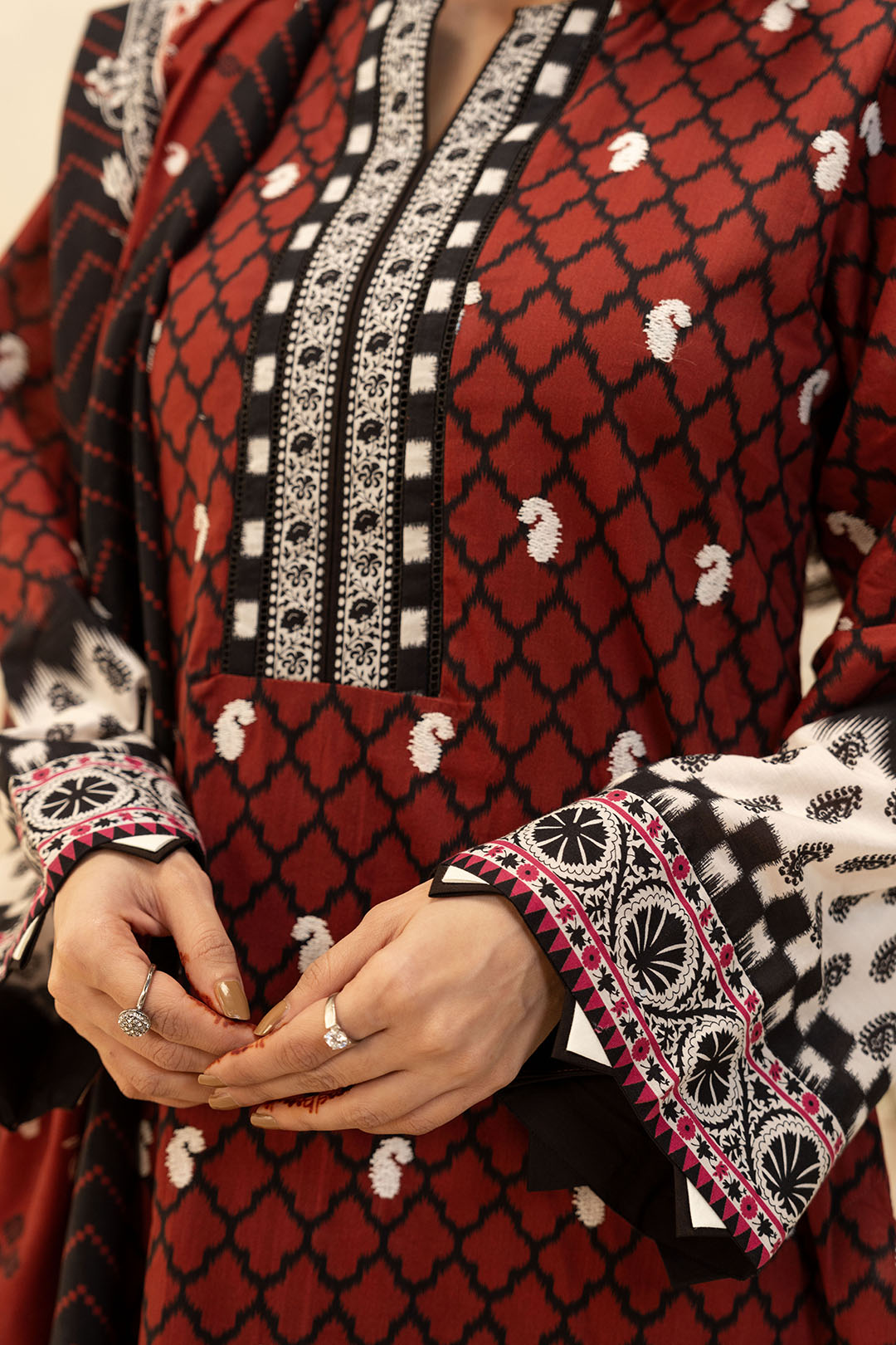 Embroidered Shirt Dupatta - 0024
