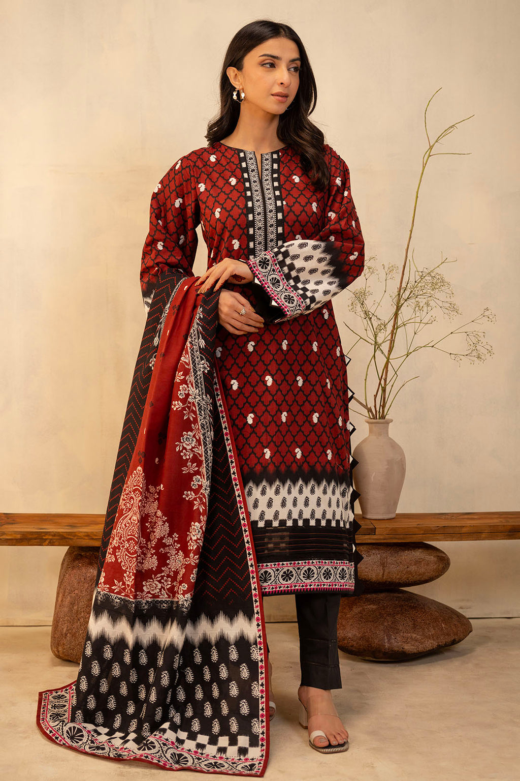 Embroidered Shirt Dupatta - 0024