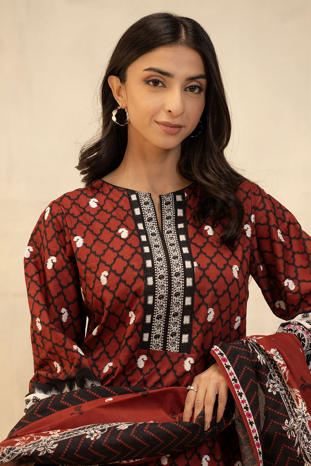 Embroidered Shirt Dupatta - 0024