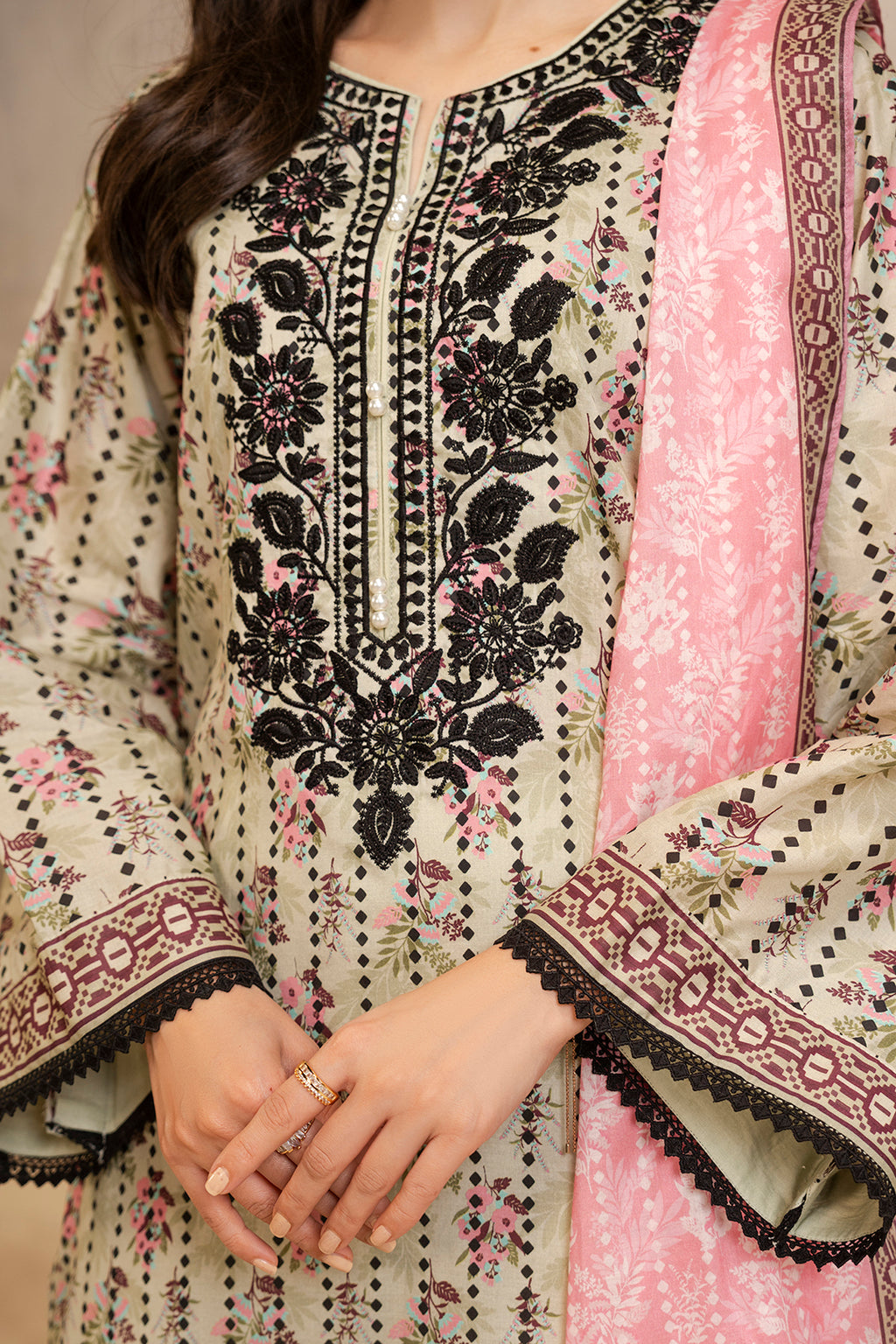 Embroidered Shirt Dupatta - 0103