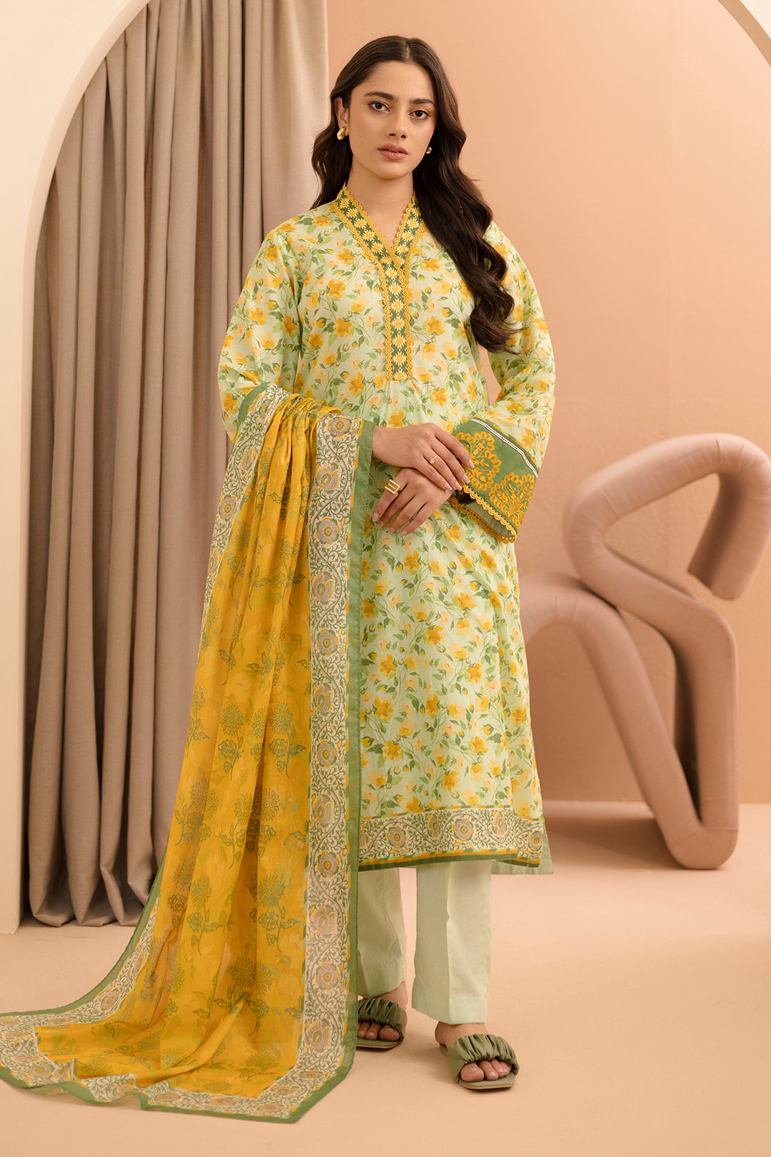 Embroidered Shirt Dupatta - 0104